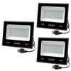 ZHMA 3 Pack 60W LED Flood Light with Plug(Warm White),6000lm