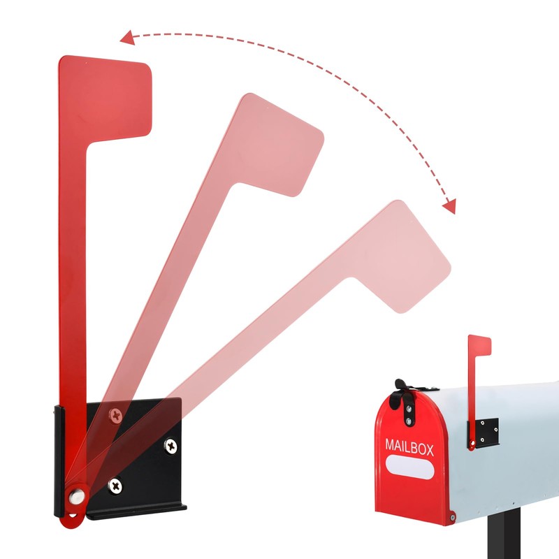 Mailbox Flag Replacement Kit, Galvanized Steel Mailbox Flag Hardware Kit