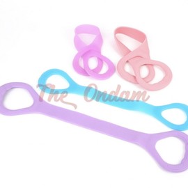 The Ondam Figure-8 Stretching Band for Calf & Sports Exercises TheraBand 38cm - Blue 3ea