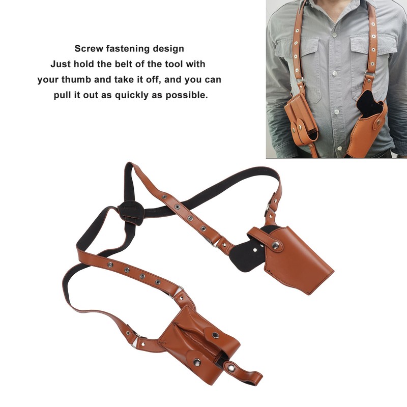 Shoulder Shooting Tool Bag PU Leather with Adjustable Shoulder Strap