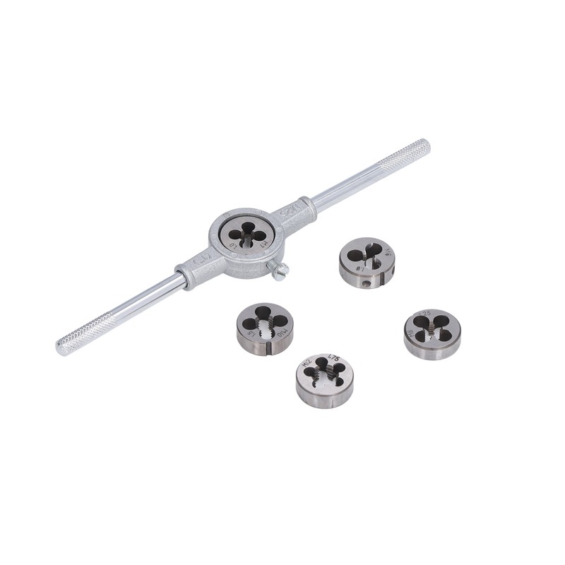 12Pcs Drill Tap Die Wrench Manual Thread Tapping Tool Set