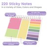 2-in-1 Sticky Notes Set - 220 Sheets Candy Color Sticky