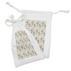 Ambesonne Coconut Fabric Pouch Set of 2, Island Pattern with