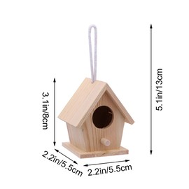 Aestm Decorative Bird House, Wooden Nesting Box, Decorative Pendant, Wooden Bird House for Hanging and Painting, Bird House, Nesting Cave Hanging Decoration, Garden Decoration, Nesting Box for