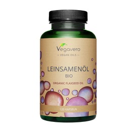 Organic Linseed Oil Capsules | Omega 3 6 9 | Premium Organic Raw Material from Germany | Omega 3 Vegan - No Gelatin | Flaxseed Oil | Laboratory Tested | No Additives | German Production by VEGAVERO ®