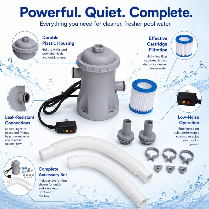 Above Ground Pool Filter Pump for Outdoor Pools – 330