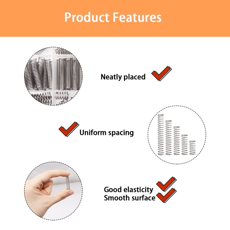Dianrui 300PCS Compression Springs Assortment Kit 23 Different Sizes Small