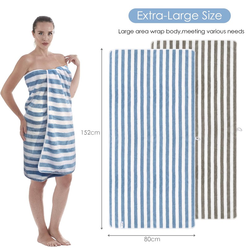 VIVOTE Microfibre Bath Towel (80 X 152 cm), Soft &