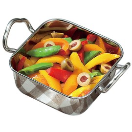 Sanho Sangyo 03111500 Double-Handed Pot, Silver, 4.3 inches (11 cm), Petite Roasting Pan