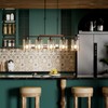 5-Light Kitchen Island Light, 33.4" Island Lighting with Black Metal