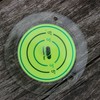 Acrylic Large Flanged Circular Angle Spirit Bubble Degree Level (Green