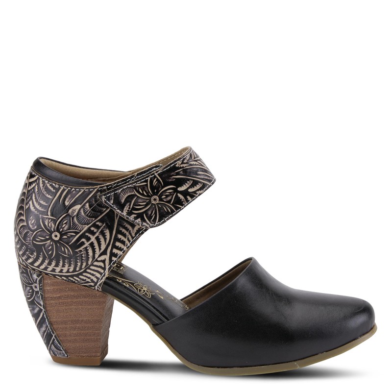 Spring Step L’Artiste Women’s Toolie Pump Shoe - Hand-Painted Tooled