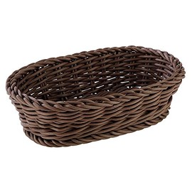 APS Profi Line 50627 Basket Oval Polypropylene Wicker 19 x 12 cm Height 6 cm Dark Brown