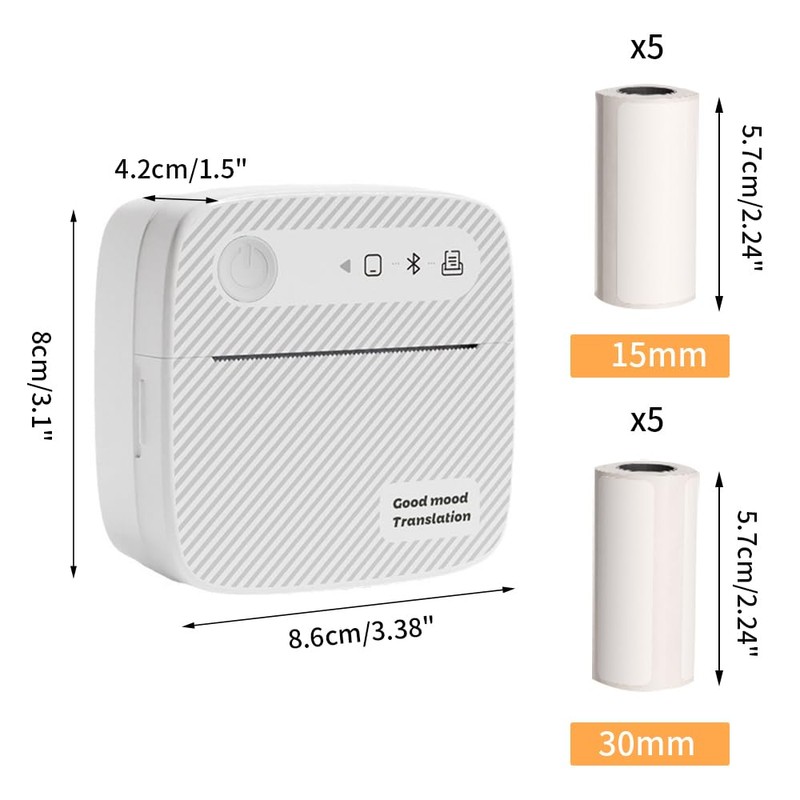 MiOYOOW Shipping Label Printer, 200DPI Wireless Thermal Printer with 13