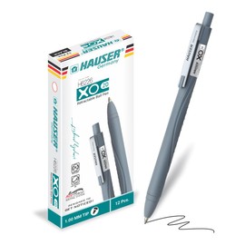 HAUSER XO 20 Black Ballpoint Pens 12 Pc, 1.00 MM Bold Pens, Back To School Supplies, Office Pens, Desk Essentials, Education Supplies & Craft Supplies.