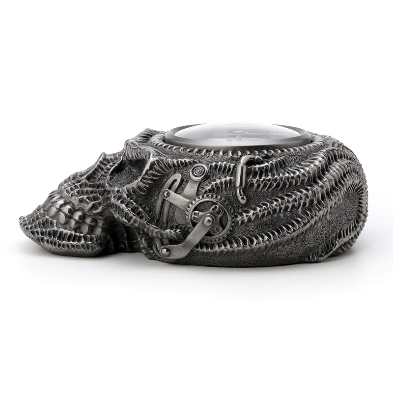 Veronese Design Steampunk Cold Cast Pewter Xeno Flat Skull Wall
