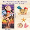 XSMEI Coastal Seaside Sunset Beach Towel Oversized 36" x 72",