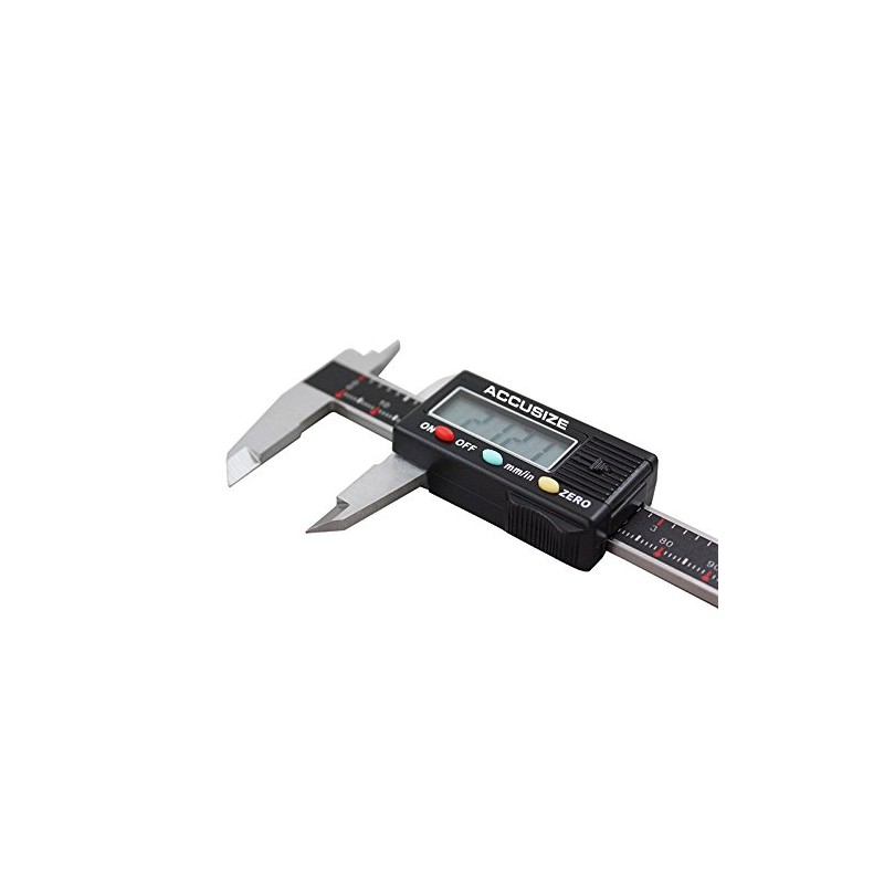 AccusizeTools - 0-4" x 0.001" 3-Key Electronic Digital Caliper with