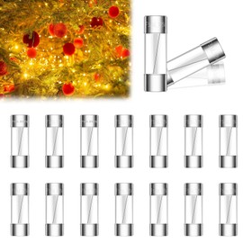 Tnisesm 20 Pcs 5A Christmas Light fuses 3.6x10mm 125V Fast Blow Glass Fuses, Mini Small Fuse, Christmas String Outdoor Light Plug Fan Fuse