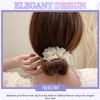4 Pack Magic Hair Bun Organza Flower Bun Maker for