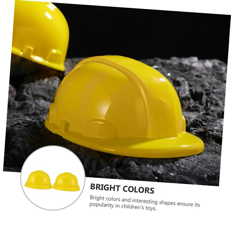 2Pcs Construction Party Hats Hard Hats for Dress Up for