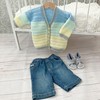 Crochet Pattern for Baby Cardigan, Preemie, 0-3mths, 3-6mths, Double Knitting,
