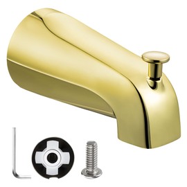 Enhon Slip On Diverter Tub Spout Compatible with Kohler GP85556, Bathroom Shower Bathtub Faucet Spout Replacement Fits 1/2'' Copper Water Tube, 5/32'' Hex Wrench Included (Polished Brass,1 Pack)