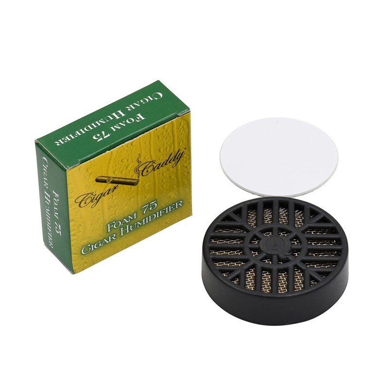 Quality Importers Cigar Caddy Deluxe Humidifier, Round, Large Foam Cigar
