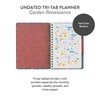 Orange Circle Studio Undated Tri-Tab Academic Planner 2026, Garden Renaissance,