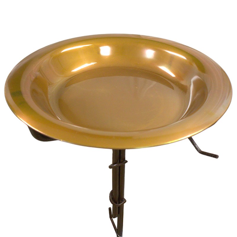 Prime Retreat Copper Bird Bath & Stake with Solar Fountain