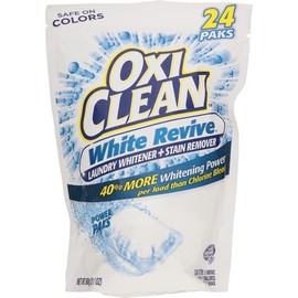 OxiClean OxiClean White Revive Laundry Whitener and Stain Remover Power Paks, 24 Count (Pack of 2)