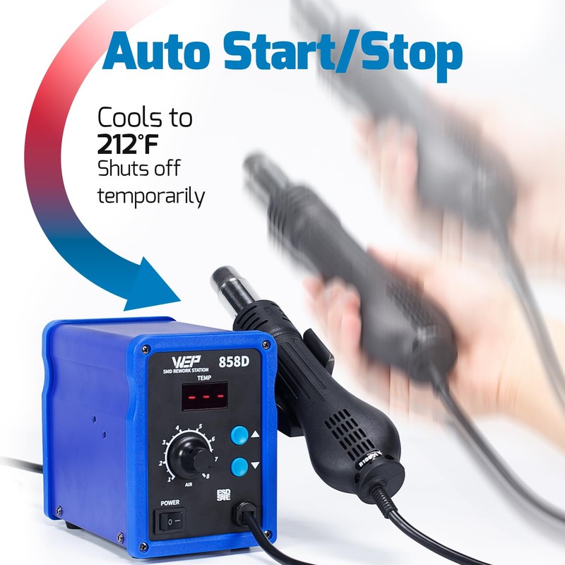 WEP 858D Hot Air Rework Soldering Station with Temperature Control,
