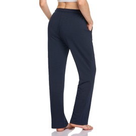 TSLA Women's Sweatpants with Pockets, Casual Comfy & Cozy Loungewear, Athletic Stretch Workout Yoga Pants FBP75-DNV Small