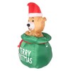1.5m Christmas Inflatable Lovely Bear in Gift Bag with LED