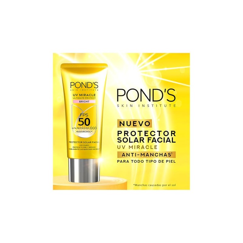 POND'S Protector Solar Facial 50 FPS UV Miracle Bright, Anti-Manchas