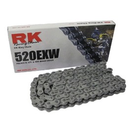 RK Racing Chain 520EXW-114 (520 Series) Steel 114 Link Extreme Performance Off-Road and ATV XW-Ring Chain with Connecting Link