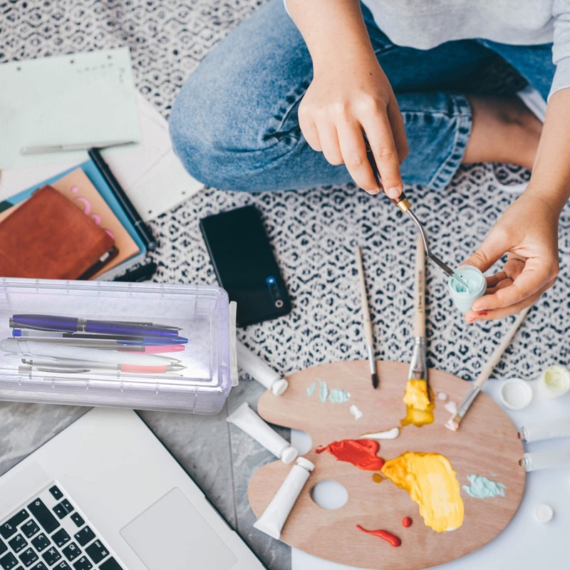 Pack of 4 Pencil Box Storage Box, Plastic Pen Box,