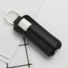4Pcs PU Leather Lipstick Lip Balm Case Holder Portable Keychain