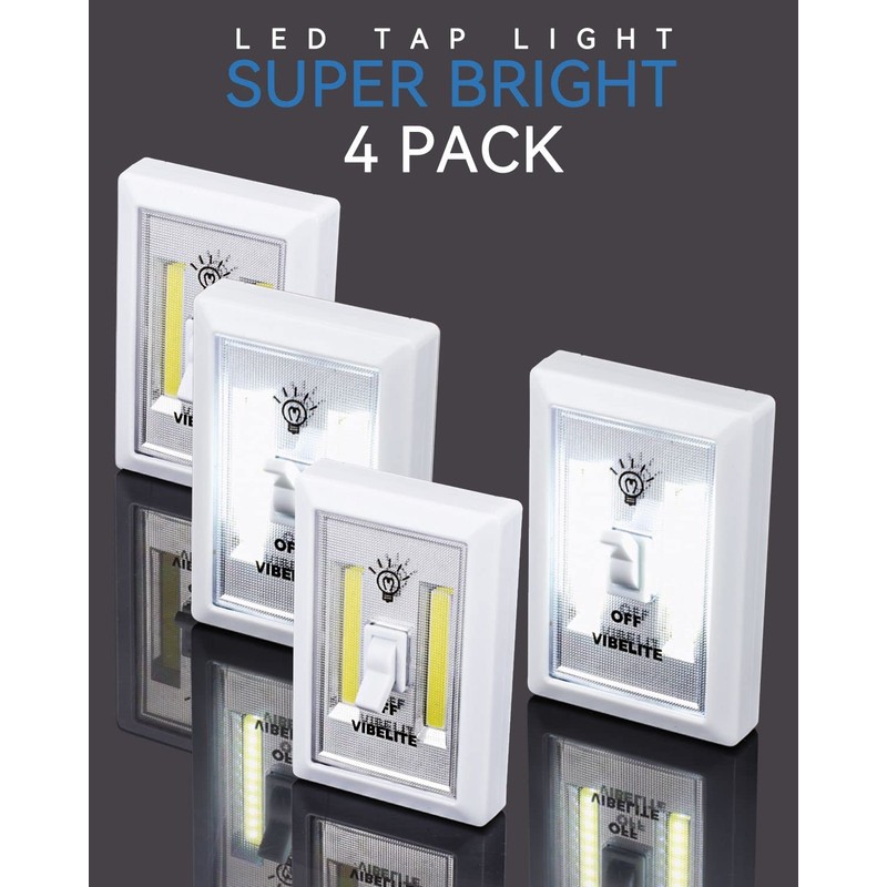 LED Night Light Switch, 12 Total Batteries Included, 200 Lumen