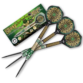 Shot! Celt Cernunnos Steel Tip Dart Set 90% Tungsten Pro Throwing Darts Steel Tip Set, Professional – Made in New Zealand – Designed Dart Flights for Women & Men – Metal Tip Bar Darts for Adults