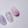 Purple Stella Handmade Nail Tips - Almond Short / 퍼플스텔라