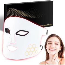 YOEYOU Red Light Therapy for Face, Infrared LED Face Mask Light Therapy 4 Light Wave