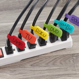 Wrap-It Storage Wrap-It Storage - Cable Labels, Medium, Multi-Color (30-Pack) Write On Cord Labels, Wire Labels, Cable Tags and Wire Tags for Cable Management and Identification