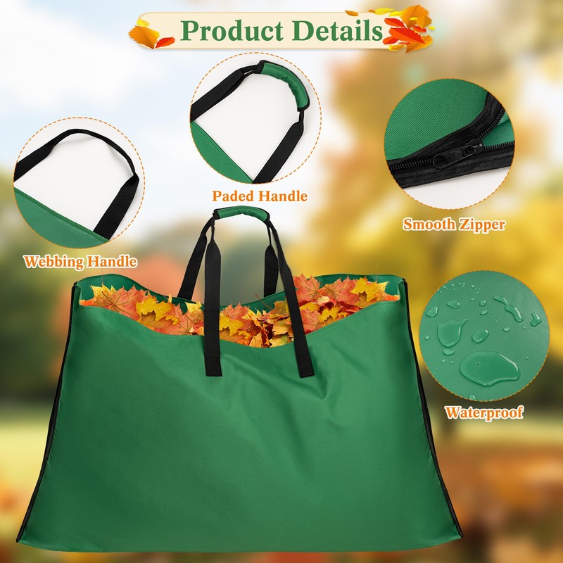 LUCKIPLUS Leaf Bag for Collecting Leaves, 600D Oxford Cloth Collapsible