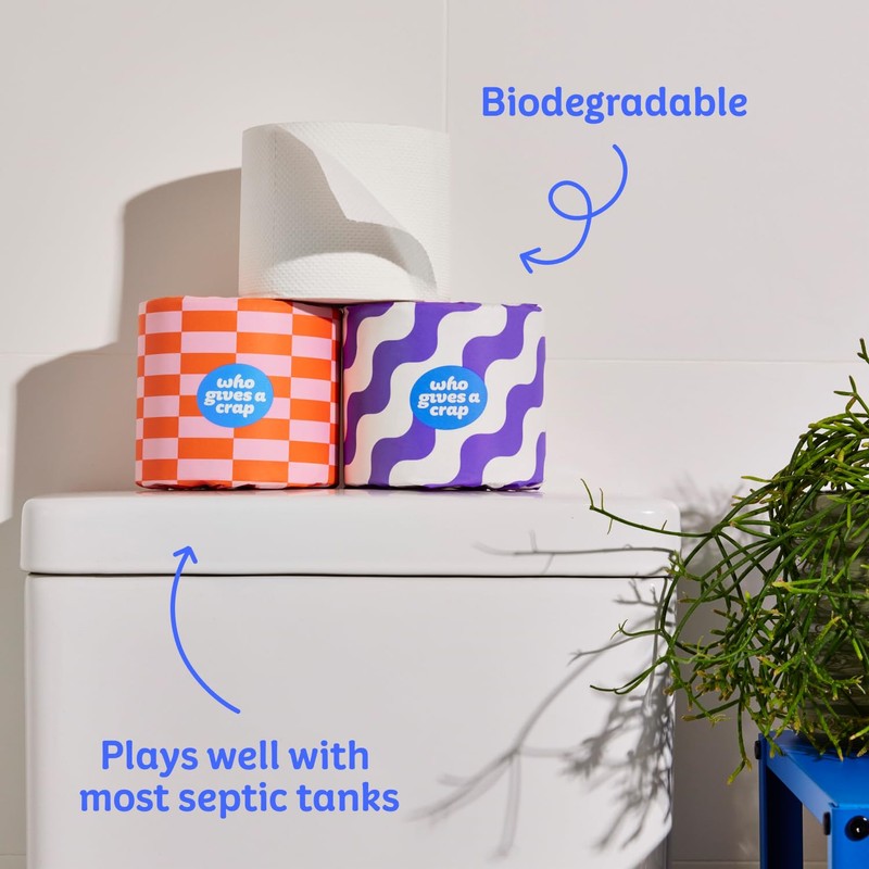 Who Gives A Crap | 100% Recycled Toilet Paper, 24