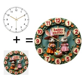 30cm Round Glass Wall Clock as a Thoughtful Gift for New Homeownerssheet size: 12 in, color: White