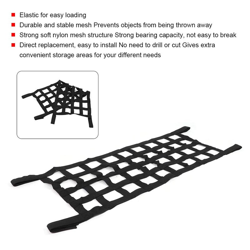 AMONIDA Car Trunk Mesh Bag, Car Roof Hammock, Rear Trunk,