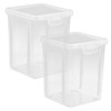 Mikinona 2pcs Plastic Storage Boxes with Lids Multi Functional Organizer