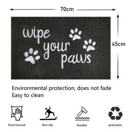HLFMVWE Welcome Mat for Front Door Wipe Your Paws Doormat Rubber Non Slip Backing Funny Doormat Black Indoor Outdoor Rug Absorb Moisture Resist Dirt Mat for Entryway Front Door Porch Mat