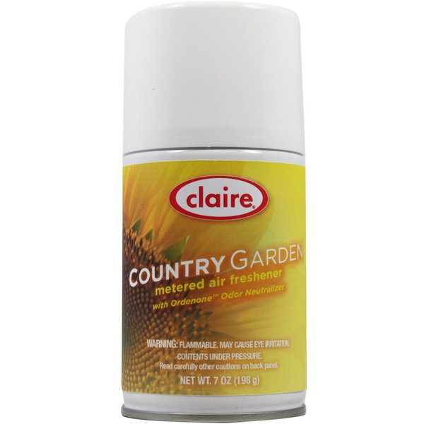 Claire C-118 7 Oz. Country Garden Metered Air Freshener Aerosol Can (Case of 12)